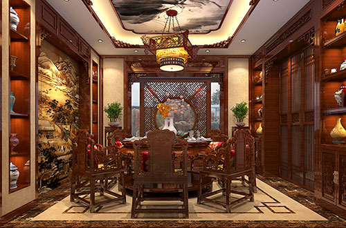 津南温馨雅致的古典中式家庭装修设计效果图